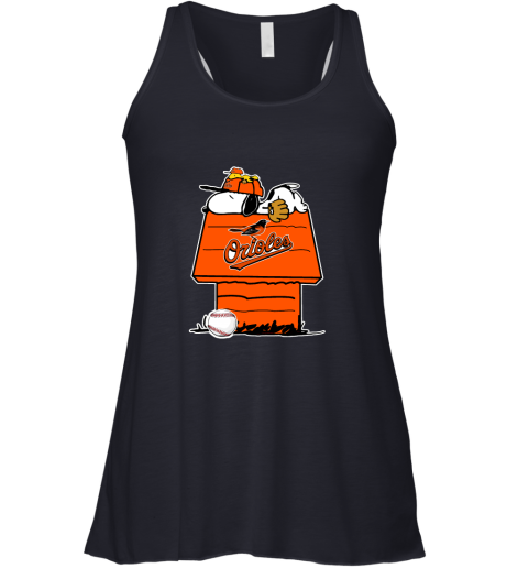 Baltimore Orioles Snoopy And Woodstock Resting Together MLB Racerback Tank