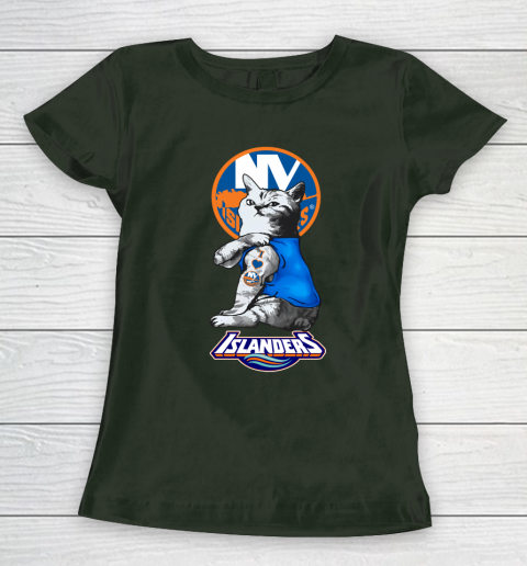 NHL My Cat Loves New York Islanders Hockey Women's T-Shirt 4