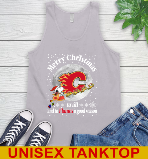 Calgary Flames Merry Christmas To All And To Flames A Good Season NHL Hockey Sports Tank Top 3
