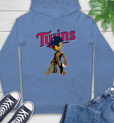 MLB Minnesota Twins Groot Guardians Of The Galaxy Baseball Hoodie 11