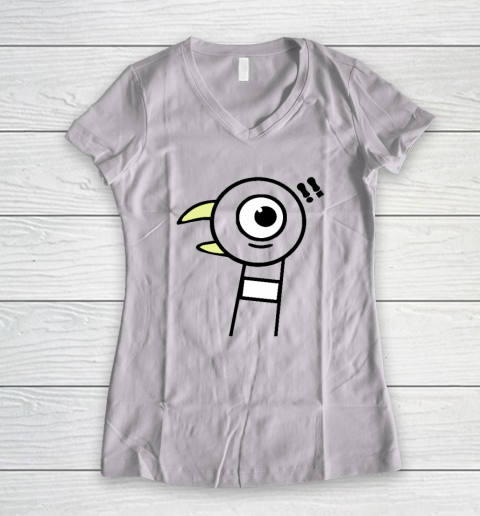This Is My Book Character Costume Funny Pigeon Reading Day Women's V-Neck T-Shirt