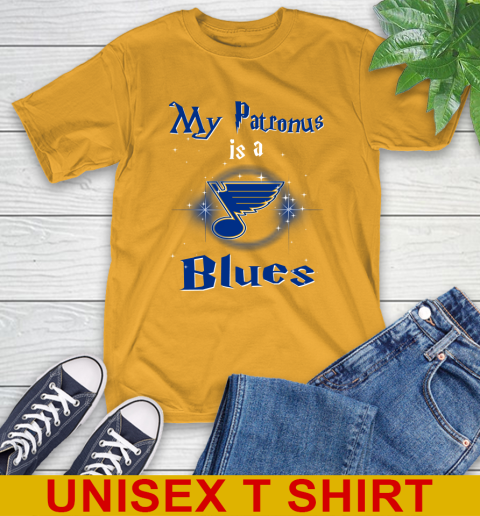 NHL Hockey Harry Potter My Patronus Is A St.Louis Blues T-Shirt 2