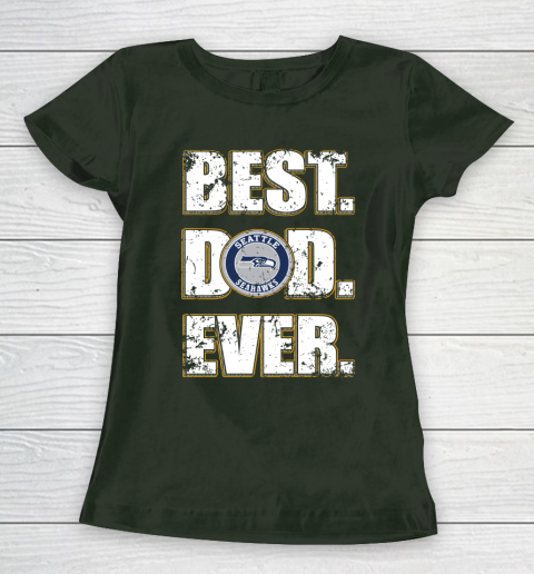 NFL Seattle Seahawks Football Best Dad Ever Family Shirt Women's T-Shirt 4