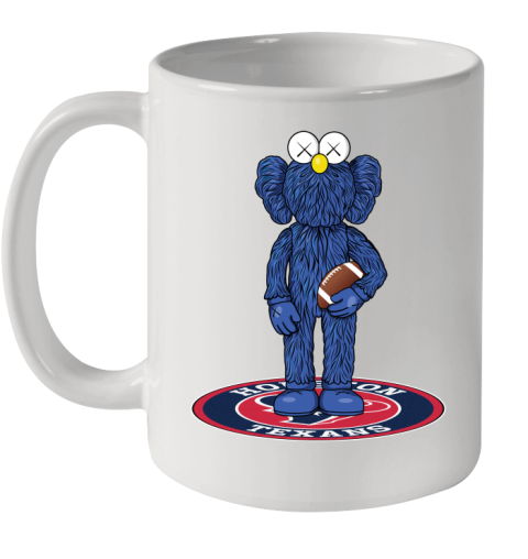 NFL Football Houston Texans Kaws Bff Blue Figure Shirt Ceramic Mug 11oz