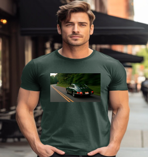 mhzq the vintage retro 912 racing classic t shirt 2 front forest green