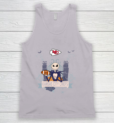 NFL Kansas City Chiefs Football Jack Skellington Halloween Tank Top 3