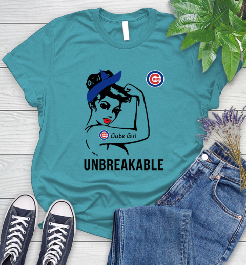 MLB Chicago Cubs Girl Unbreakable Baseball Sports Women's T-Shirt 11