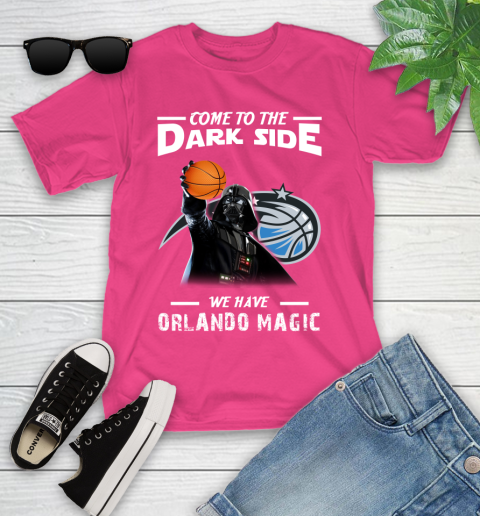 NBA Come To The Dark Side We Have Orlando Magic Star Wars Darth Vader Basketball Youth T-Shirt 11