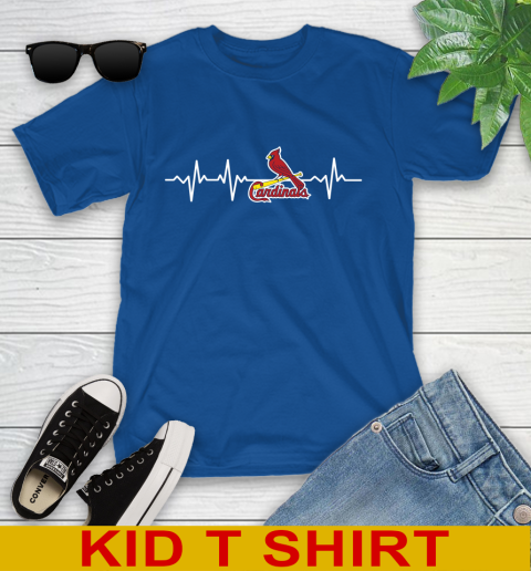 St.Louis Cardinals MLB Baseball Heart Beat Shirt Youth T-Shirt 10