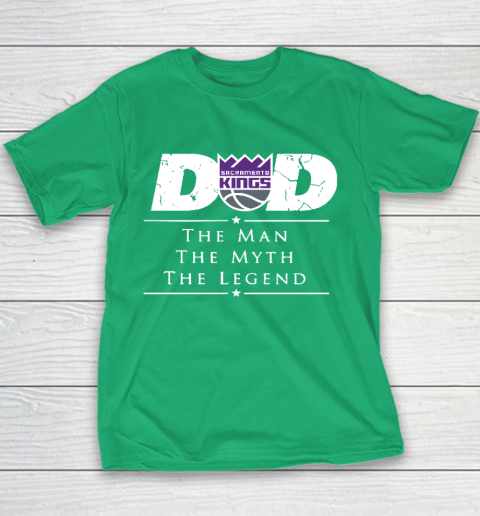 Sacramento Kings NBA Basketball Dad The Man The Myth The Legend Youth T-Shirt 3