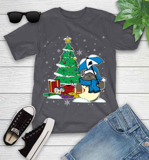 Carolina Panthers NFL Football Cute Tonari No Totoro Christmas Sports Youth T-Shirt 6