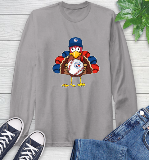 Toronto Blue Jays Turkey thanksgiving Long Sleeve T-Shirt 6