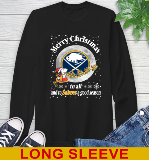Buffalo Sabres Merry Christmas To All And To Sabres A Good Season NHL Hockey Sports Long Sleeve T-Shirt