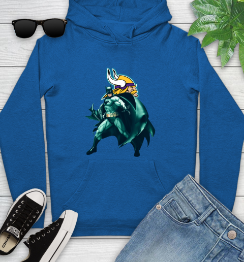 NFL Batman Football Sports Minnesota Vikings Youth Hoodie 9