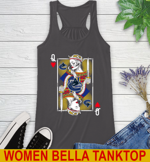 NHL Hockey Vancouver Canucks The Queen Of Hearts Card Shirt Racerback Tank 10