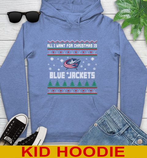 Columbus Blue Jackets NHL Hockey All I Want For Christmas Is My Team Sports 139