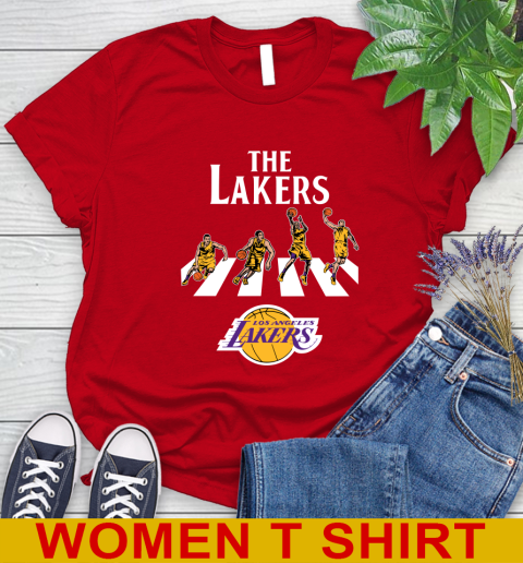 NBA Basketball Los Angeles Lakers The Beatles Rock Band Shirt Women's T-Shirt 11