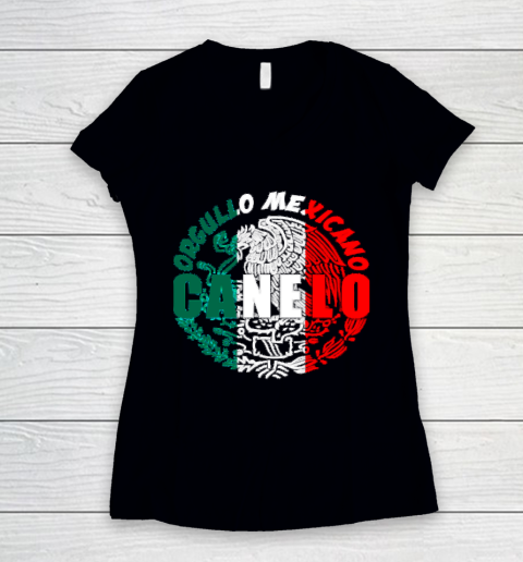 Canelo Alvarez Orgullo Mexicano Women's V-Neck T-Shirt