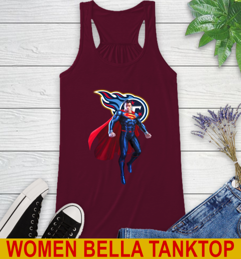 NFL Superman DC Sports Football Tennessee Titans Racerback Tank 3