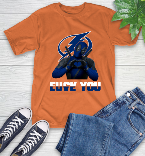 NHL Tampa Bay Lightning Deadpool Love You Fuck You Hockey Sports T-Shirt 4