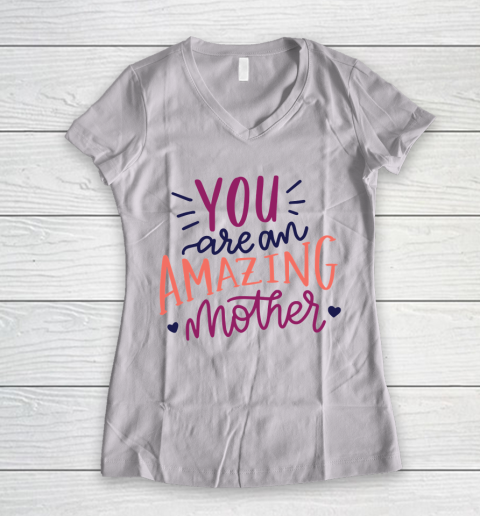 Mother's Day Funny Gift Ideas Apparel  amazing mother Shirt T Shirt Women's V-Neck T-Shirt