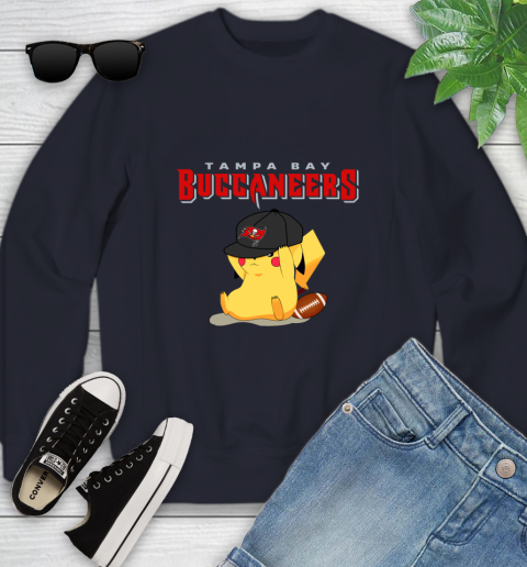 NFL Pikachu Football Tampa Bay Buccaneers Youth Sweatshirt 3