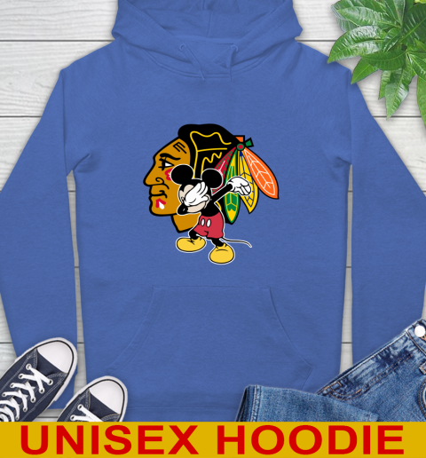 Chicago Blackhawks NHL Hockey Dabbing Mickey Disney Sports Hoodie 9
