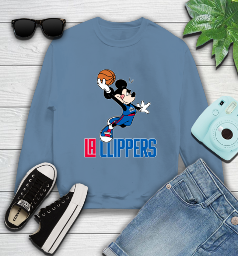 NBA Basketball LA Clippers Cheerful Mickey Mouse Shirt Sweatshirt 8