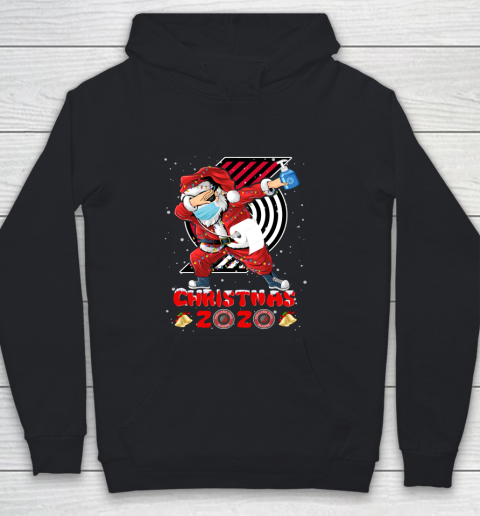 Portland Trail Blazers Funny Santa Claus Dabbing Christmas 2020 NBA Youth Hoodie