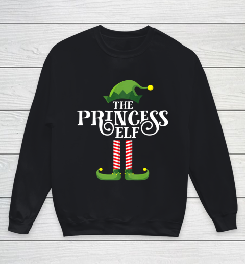 Princess Cute Elf Matching Family Group Christmas Party PJ Youth Sweatshirt