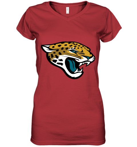 Jacksonville Jaguars Nfl Pro Line By Fanatics Branded Vintage Victory Women's V-Neck T-Shirt