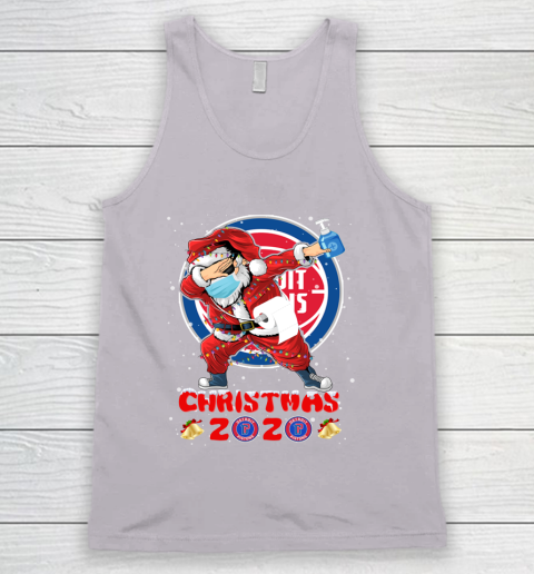 Detroit Pistons Funny Santa Claus Dabbing Christmas 2020 NBA Tank Top 3