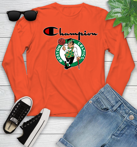 NBA Basketball Boston Celtics Champion Shirt Youth Long Sleeve 2