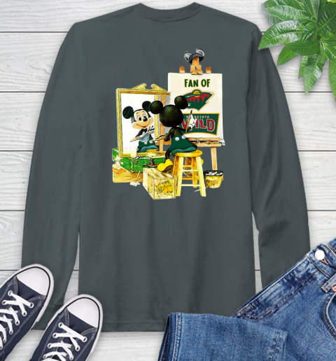 NHL Hockey Minnesota Wild Mickey Drawing Shirt 60