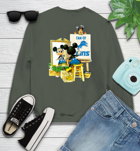 NFL Football Detroit Lions Mickey Drawing Shirt 112