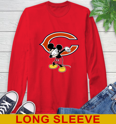 Chicago Bears NFL Football Dabbing Mickey Disney Sports Long Sleeve T-Shirt 10
