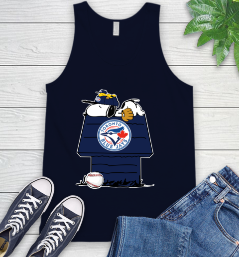 MLB Toronto Blue Jays Snoopy Woodstock The Peanuts Movie Baseball T Shirt Tank Top 3