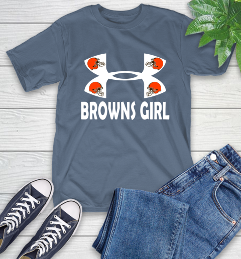 NFL Cleveland Browns Girl Under Armour Football Sports T-Shirt 8
