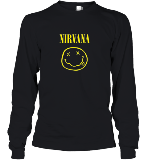 Nirvana Yellow Smiley Face Youth Long Sleeve