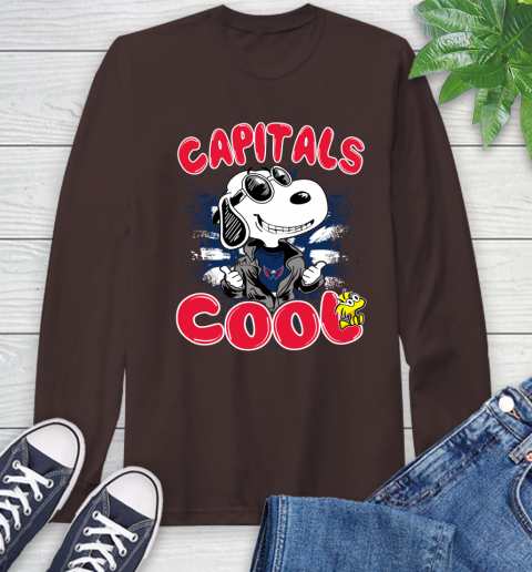NHL Hockey Washington Capitals Cool Snoopy Shirt Long Sleeve T-Shirt - Image 9
