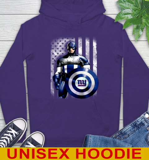 New York Giants NFL Football Captain America Marvel Avengers American Flag Shirt Hoodie 5