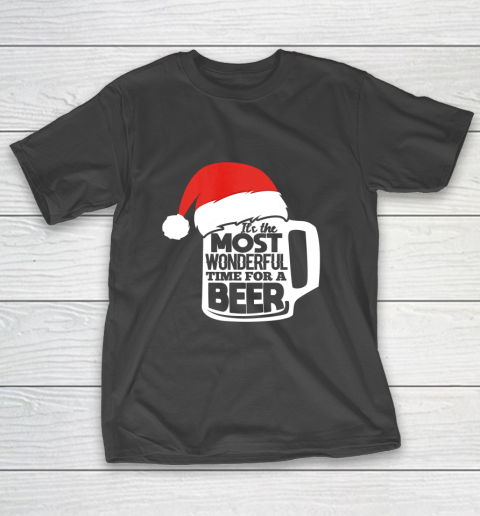 It s The Most Wonderful Time For A Beer Christmas Funny Xmas T-Shirt