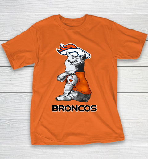 NFL Football My Cat Loves Denver Broncos Youth T-Shirt 4