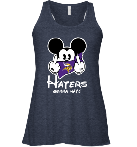 NFL Minnesota Vikings Haters Gonna Hate Mickey Mouse Disney Football T Shirt tqpMlnKqJUo flowy tank 32 95 151514 front heather navy