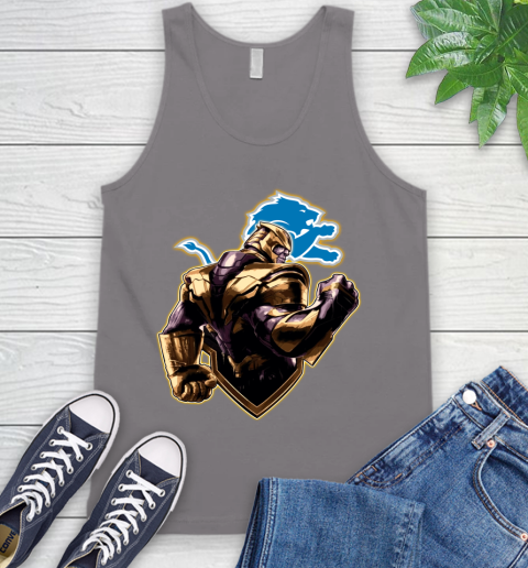 NFL Thanos Avengers Endgame Football Sports Detroit Lions Tank Top 7