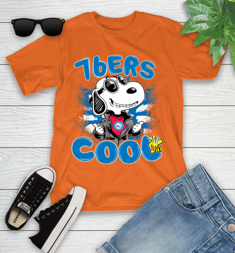 NBA Basketball Philadelphia 76ers Cool Snoopy Shirt Youth T-Shirt 8