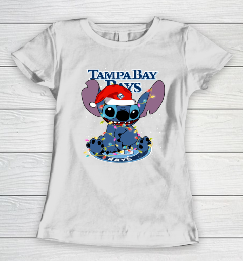Tampa Bay Rays MLB noel stitch Baseball Christmas Women's T-Shirt