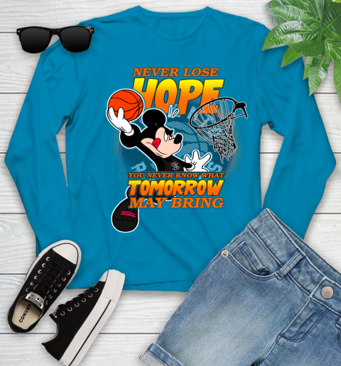 Toronto Raptors NBA Basketball Mickey Disney Never Lose Hope Youth Long Sleeve 8