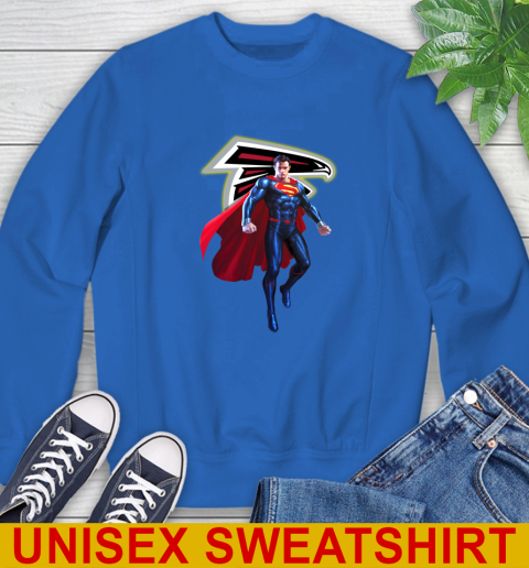 NFL Superman DC Sports Football Atlanta Falcons Sweatshirt 9