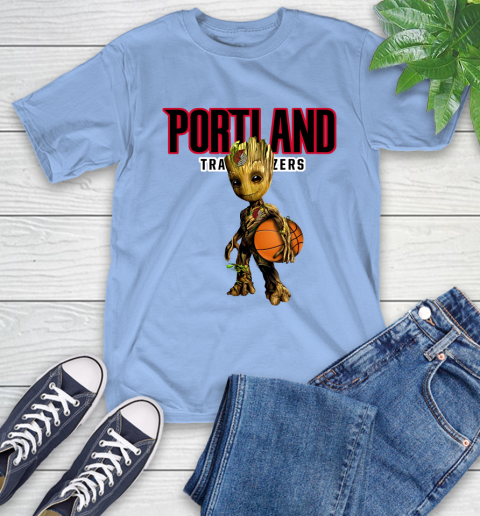 Portland Trail Blazers NBA Basketball Groot Marvel Guardians Of The Galaxy T-Shirt 11